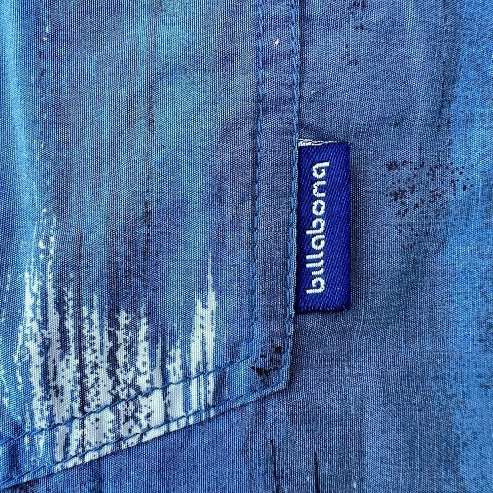 BILLABONG Button Down Cotton, Short Sleeve Blue Shirt, Men's size L - Picture 4 of 8